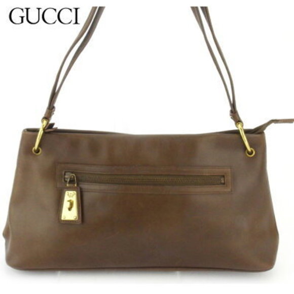 Gucci Shoulder Bag brown leather - Picture 1 of 6